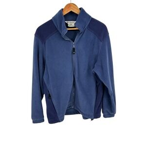 Columbia Fleece‎ Jacket Full Zip Blue Color Block Women Size Large